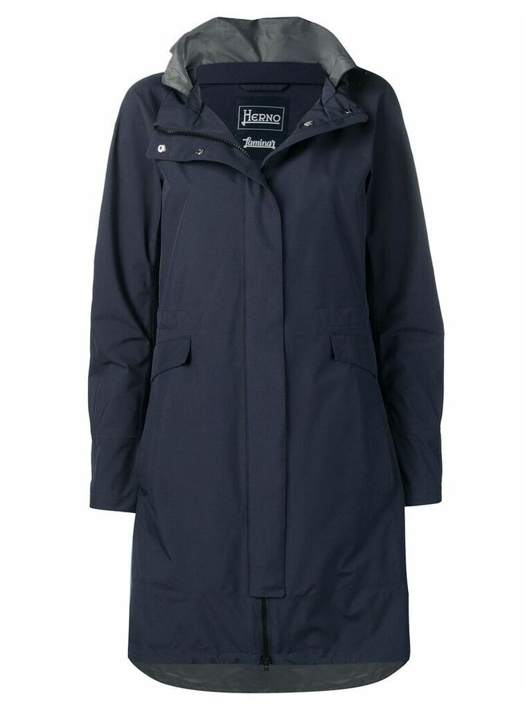 Herno hooded raincoat - Blue