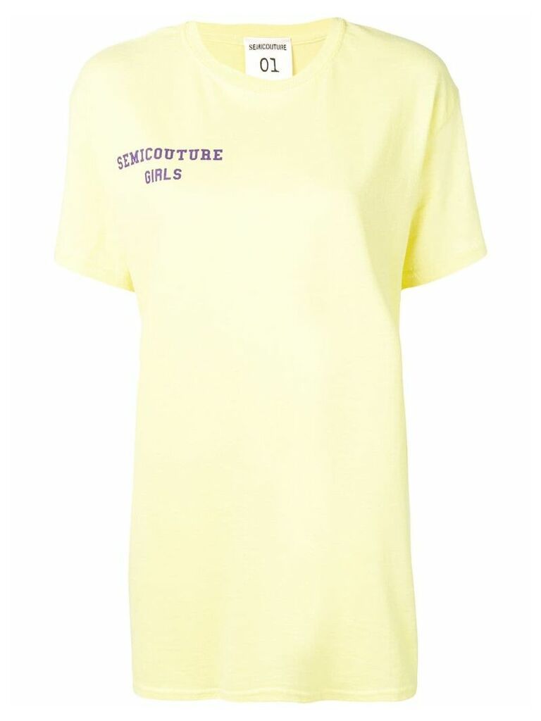 Semicouture 'Michela' T-shirt - Yellow