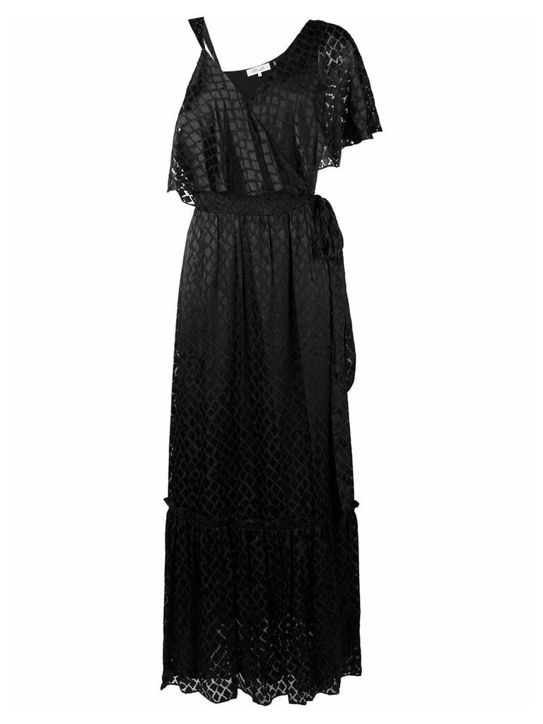 Diane von Furstenberg asymmetric sleeve gown - Black