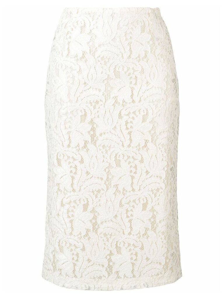 Brognano white lace skirt