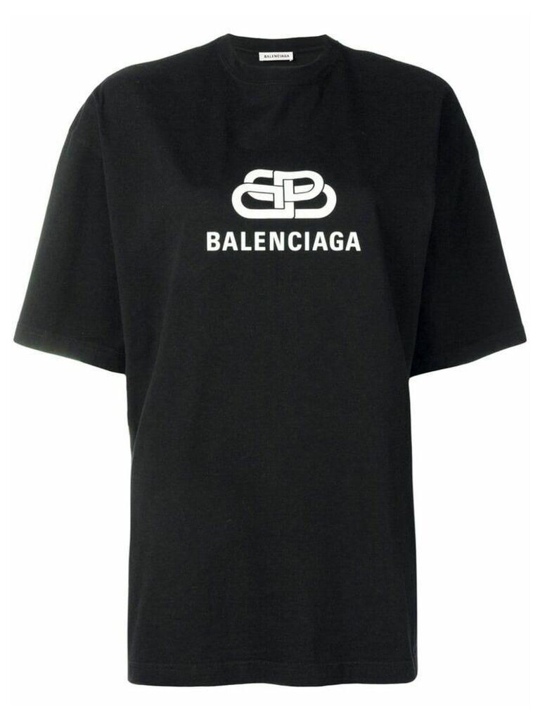 Balenciaga oversized BB T-shirt - Black