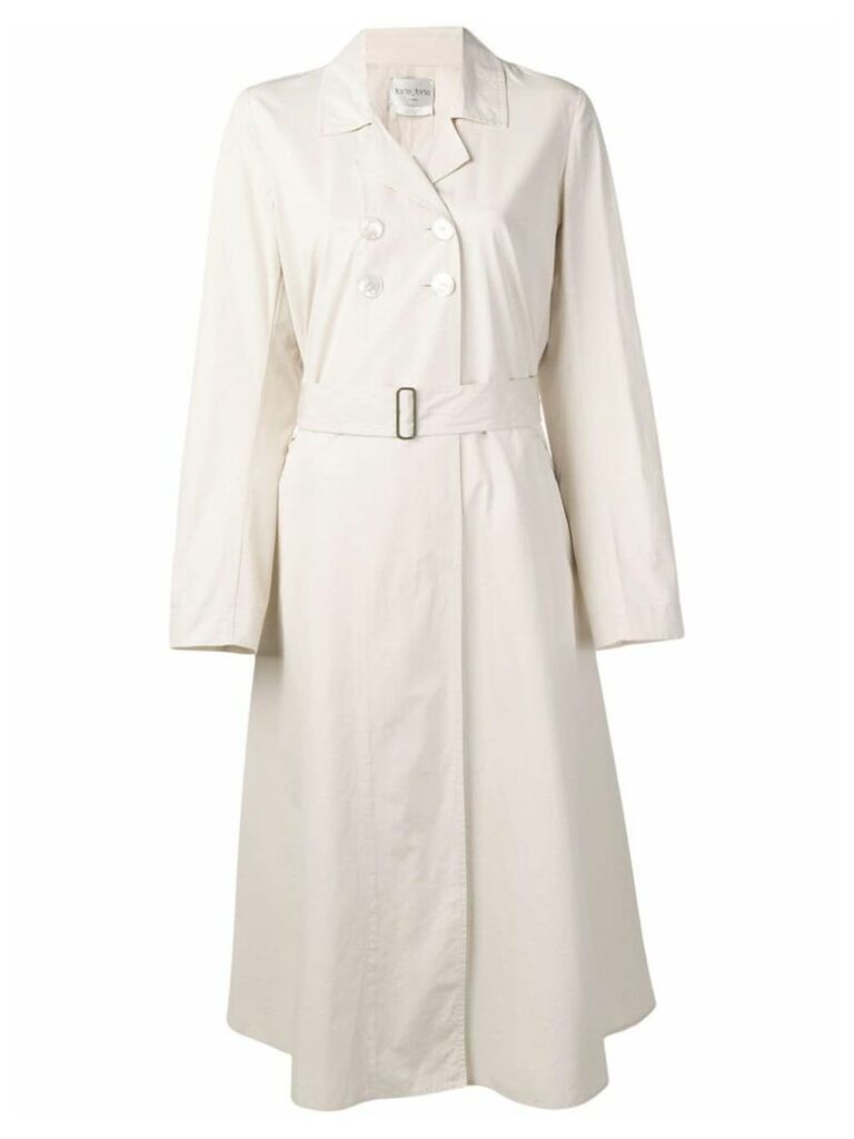 Forte Forte double-breasted trench coat - Neutrals