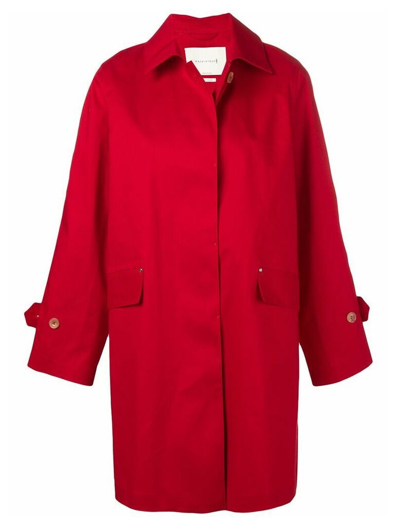 Mackintosh single-breasted trench - Red