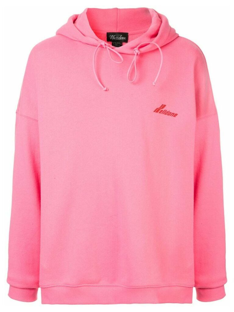 We11done oversized logo hoodie - Pink
