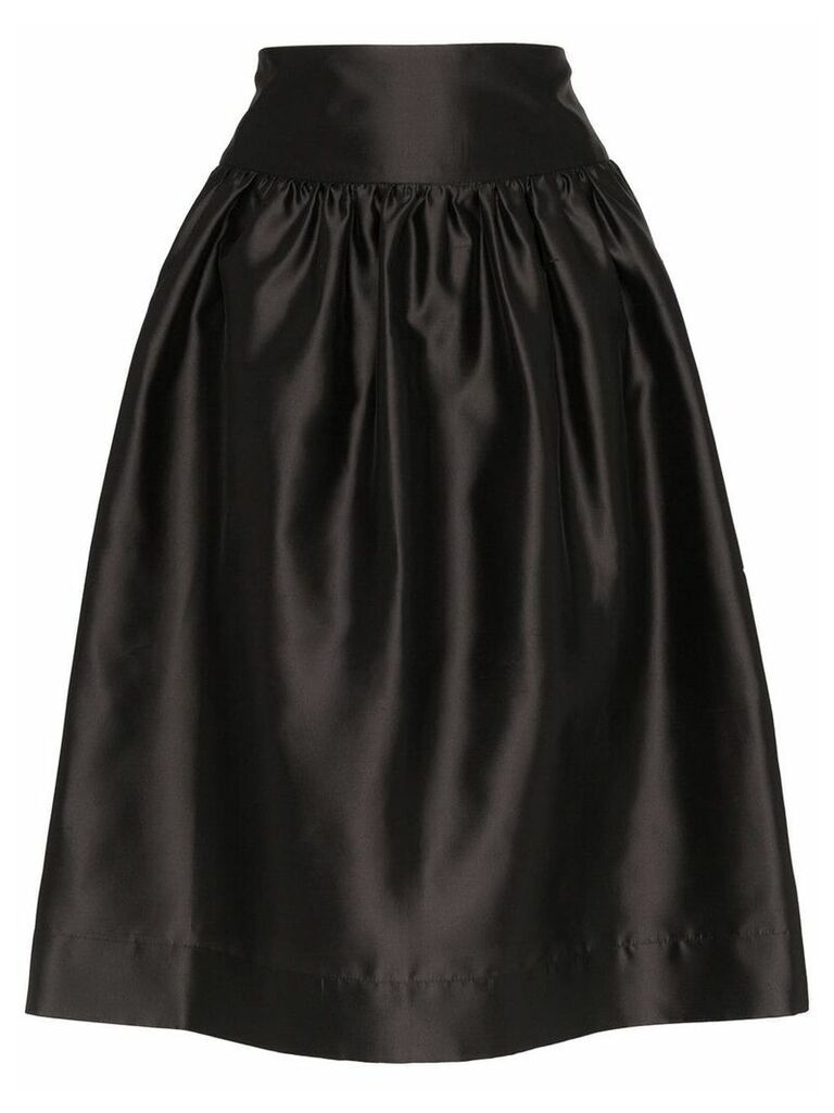 Deitas Shima silk knee-length voluminous skirt - Black