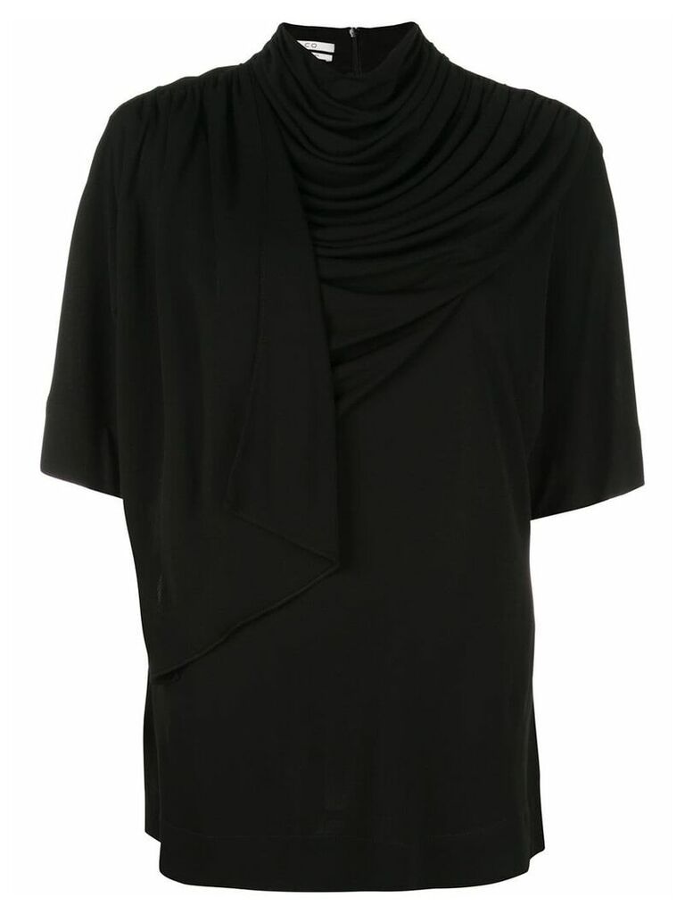 Co draped neck blouse - Black