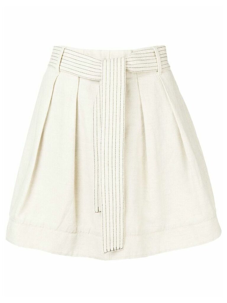 Emporio Armani pleated mini skirt - NEUTRALS