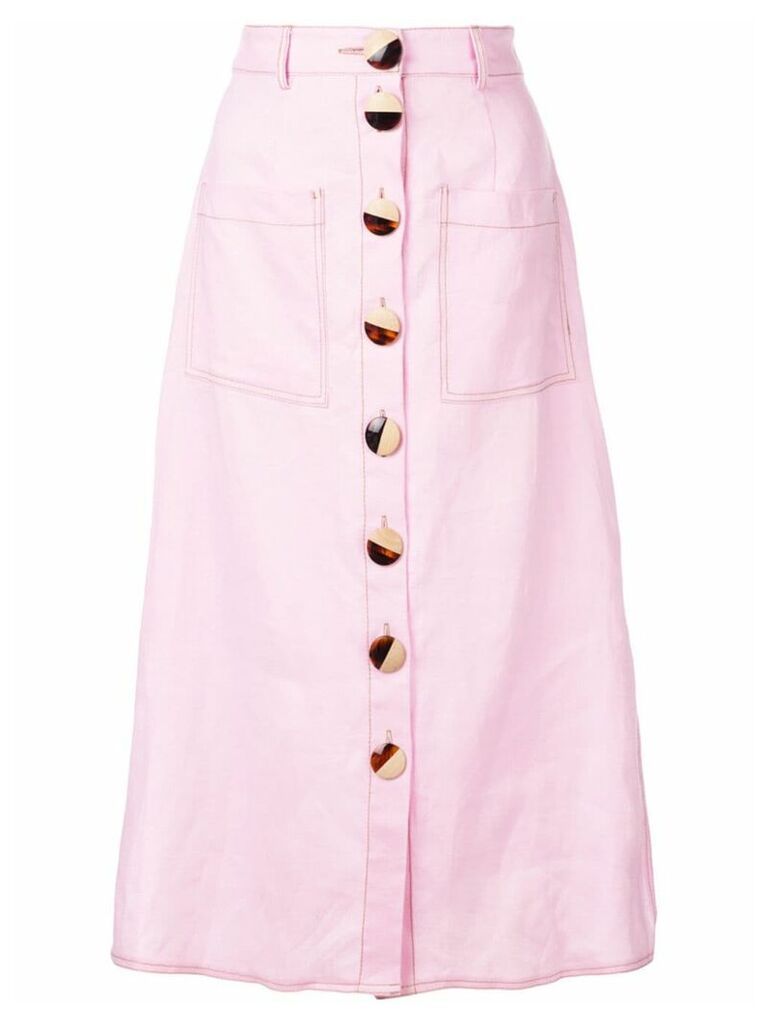 Nicholas front button skirt - PINK