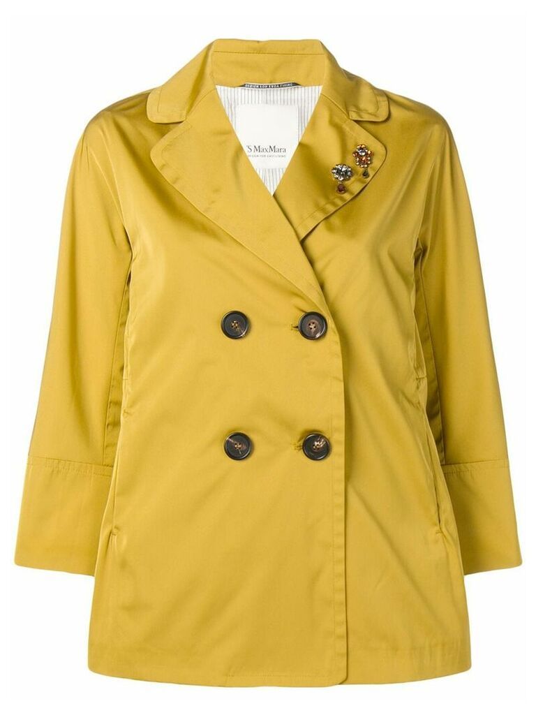 'S Max Mara double-breasted coat - Yellow