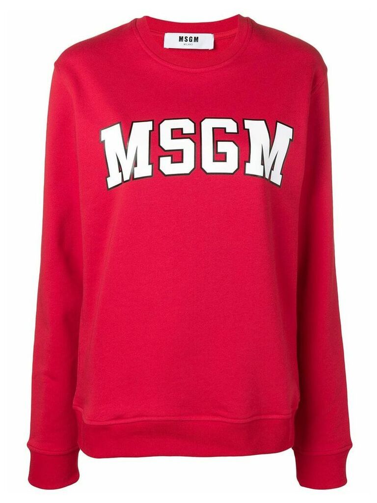 MSGM college logo sweatshirt - Red