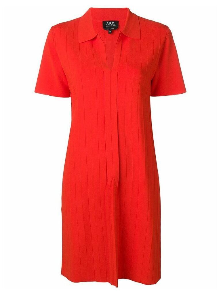 A.P.C. ribbed knit dress - Red