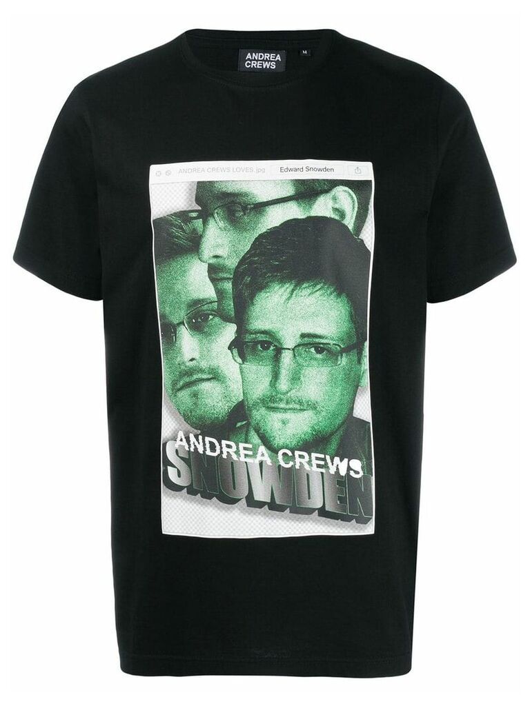 Andrea Crews Snowden print crew neck T-shirt - Black