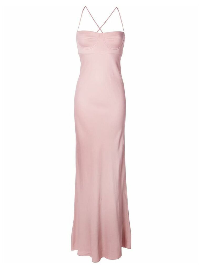 Michelle Mason long bustier dress - Neutrals