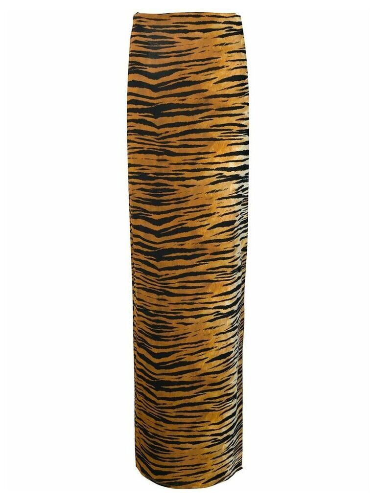 Alexandre Vauthier tiger print skirt - Brown