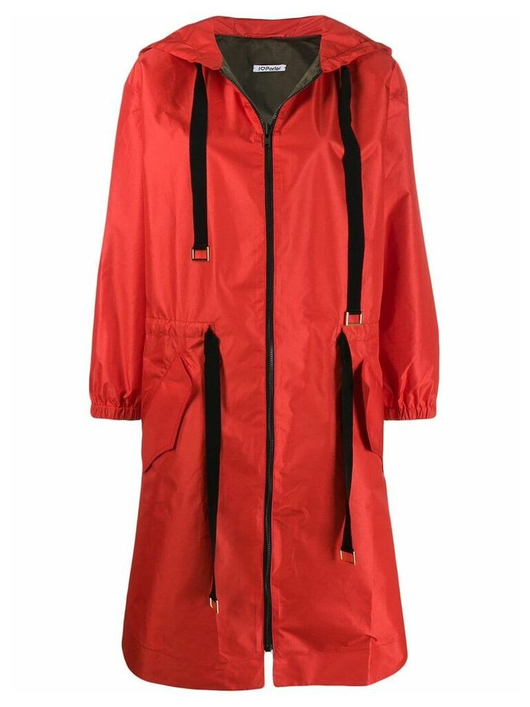 Parlor hooded raincoat - Red