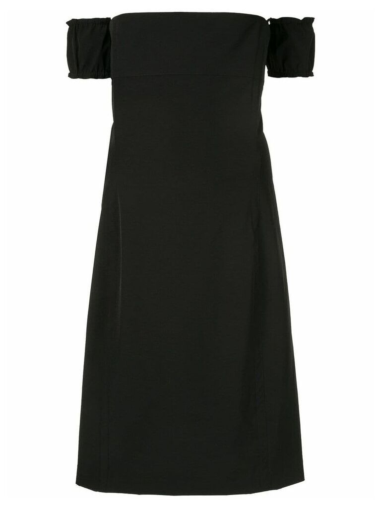 We11done detachable sleeve midi dress - Black