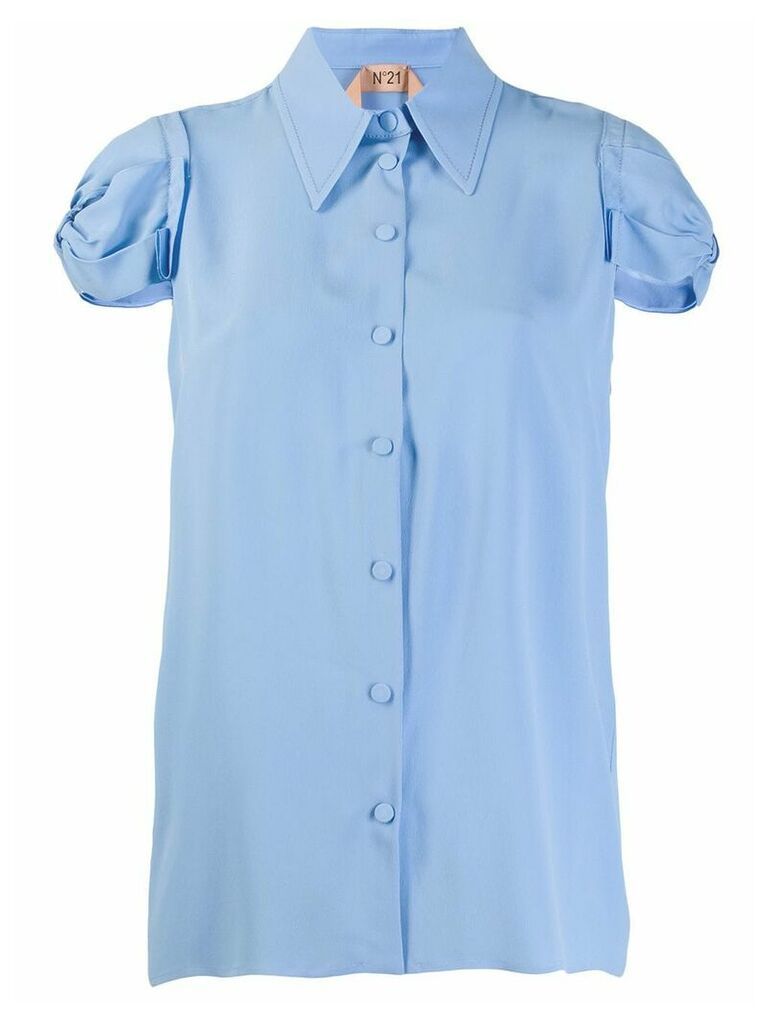 Nº21 gathered sleeve shirt - Blue