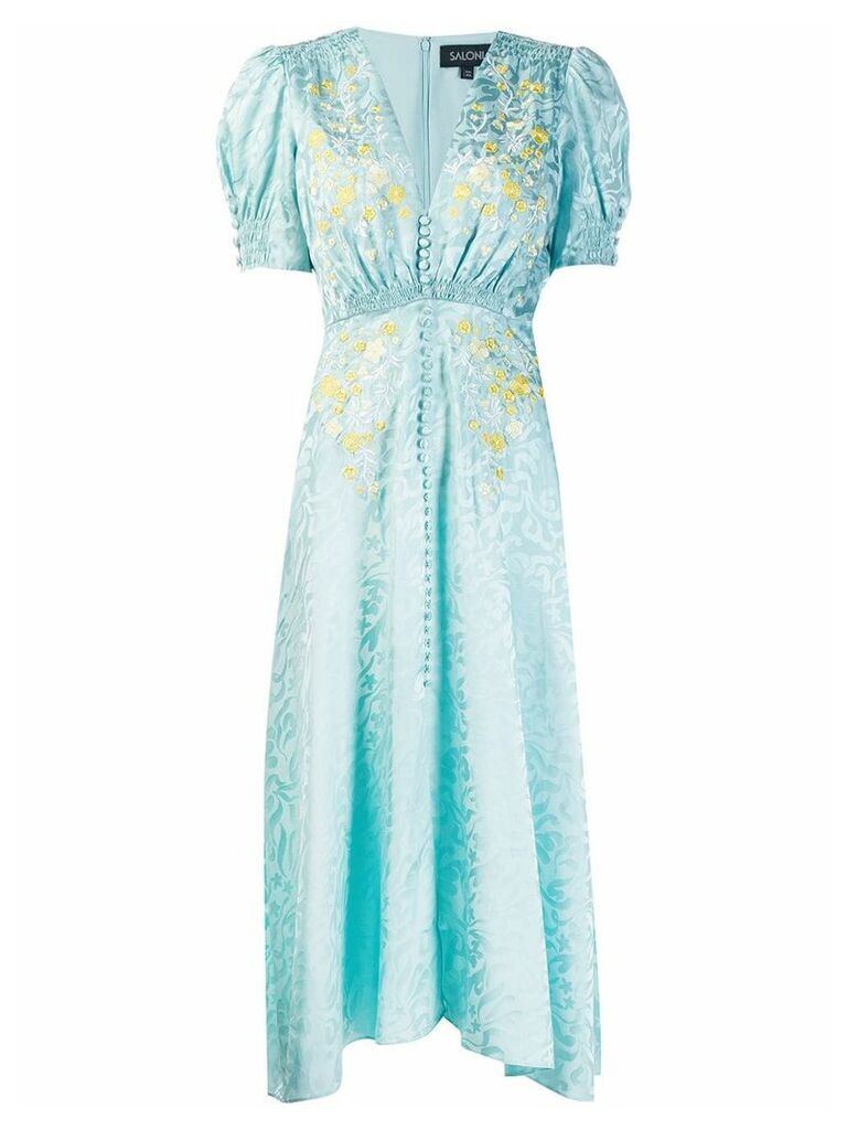 Saloni Lea embroidered dress - Blue