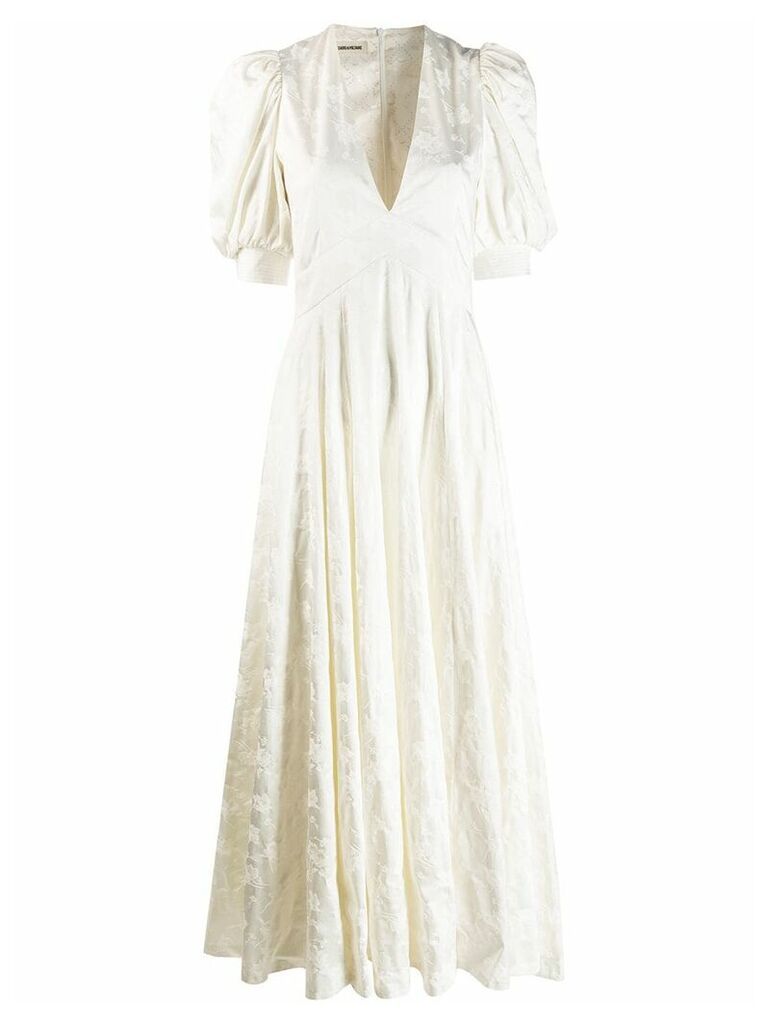 Zadig & Voltaire Flower Robe longue dress - White