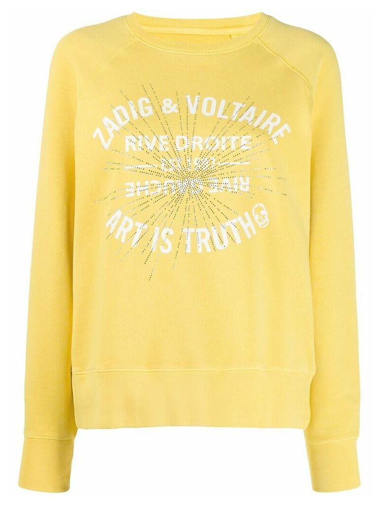 Zadig & Voltaire logo embellished sweatshirt - Yellow
