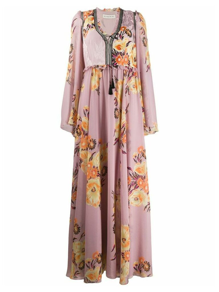 Etro floral print long dress - PINK