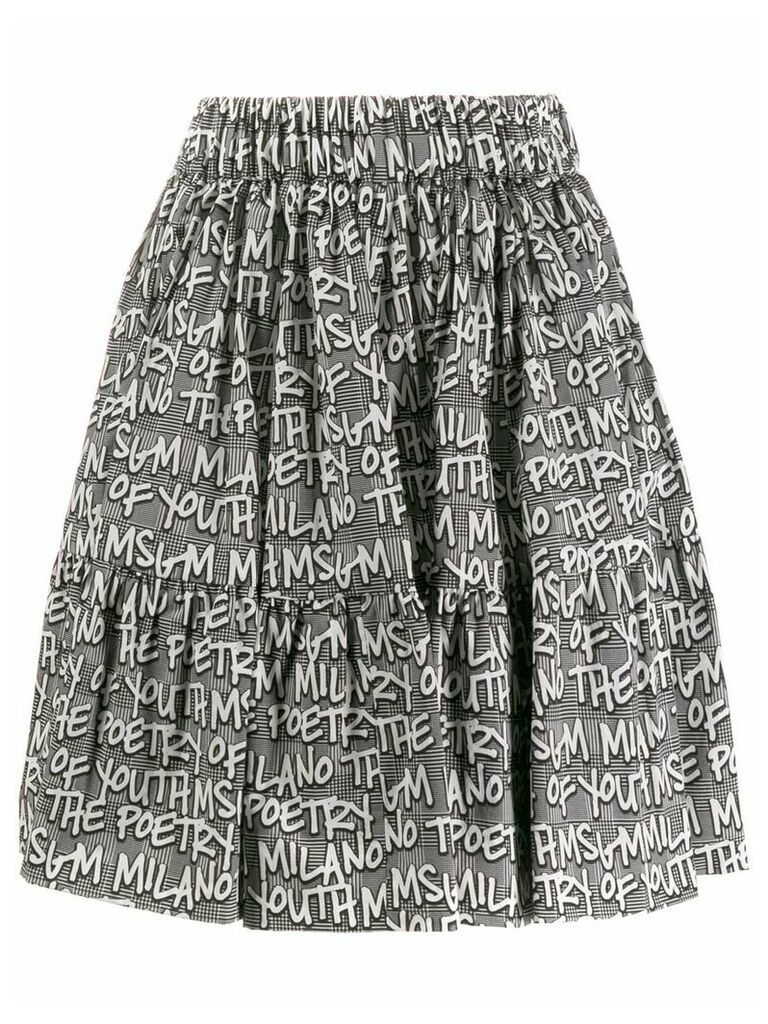 MSGM printed skirt - Black