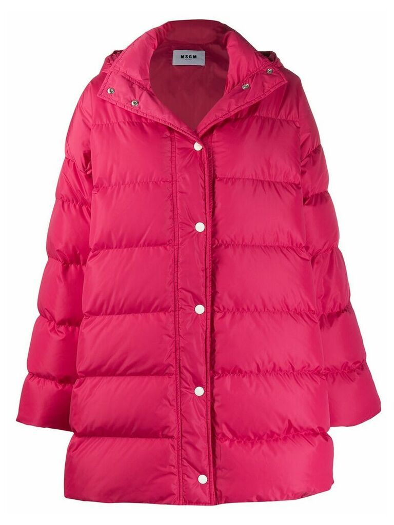 MSGM oversized padded coat - PINK