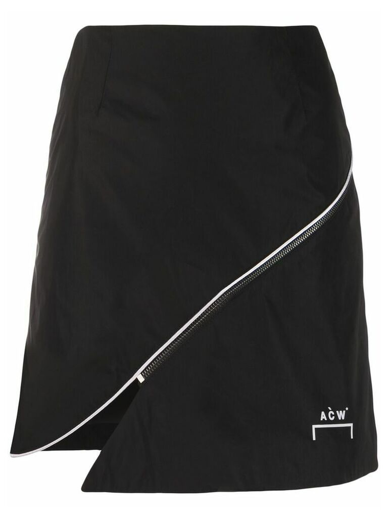A-COLD-WALL* zip-embellished shell skirt - Black