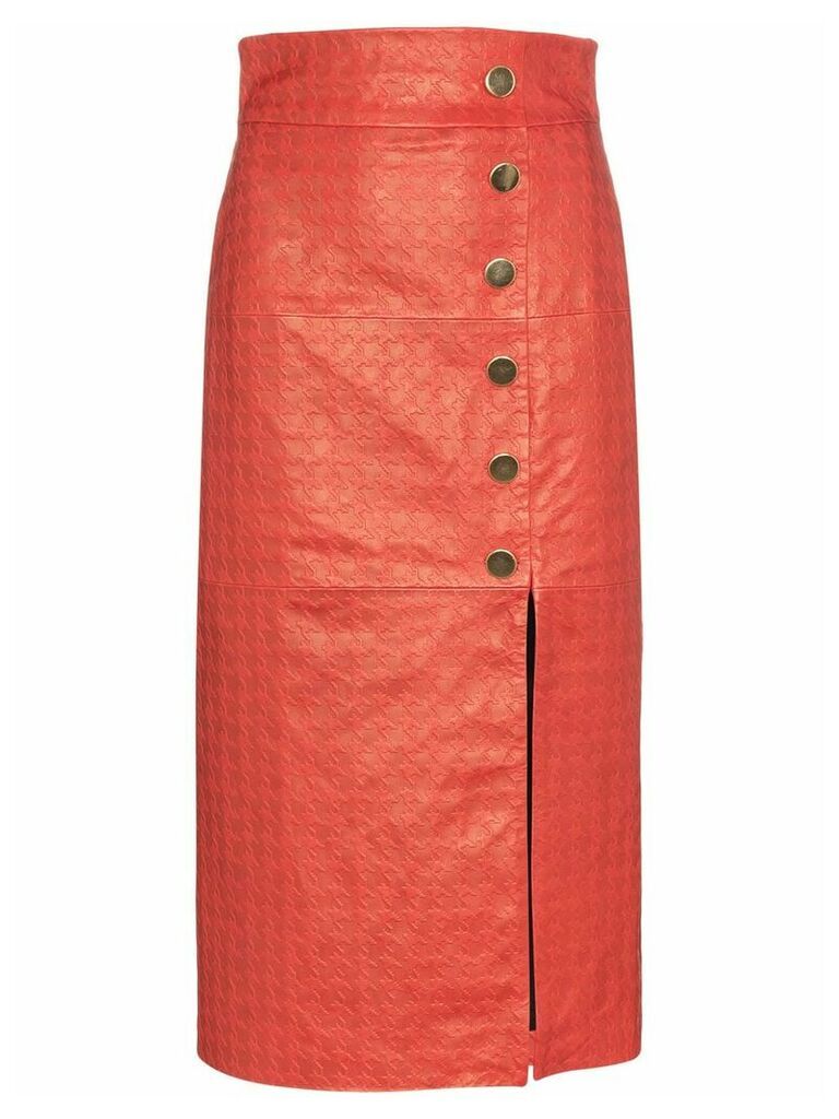 Skiim Lucy houndstooth pencil skirt - Red