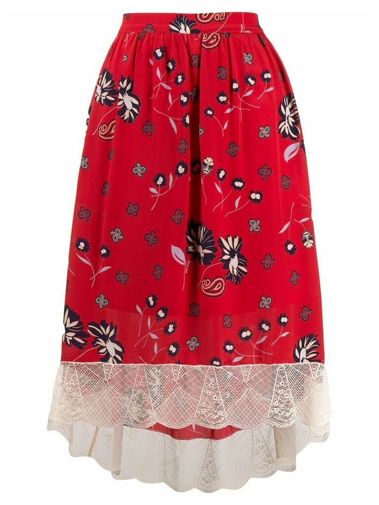 Zadig & Voltaire Joslin Daisy print skirt - Red