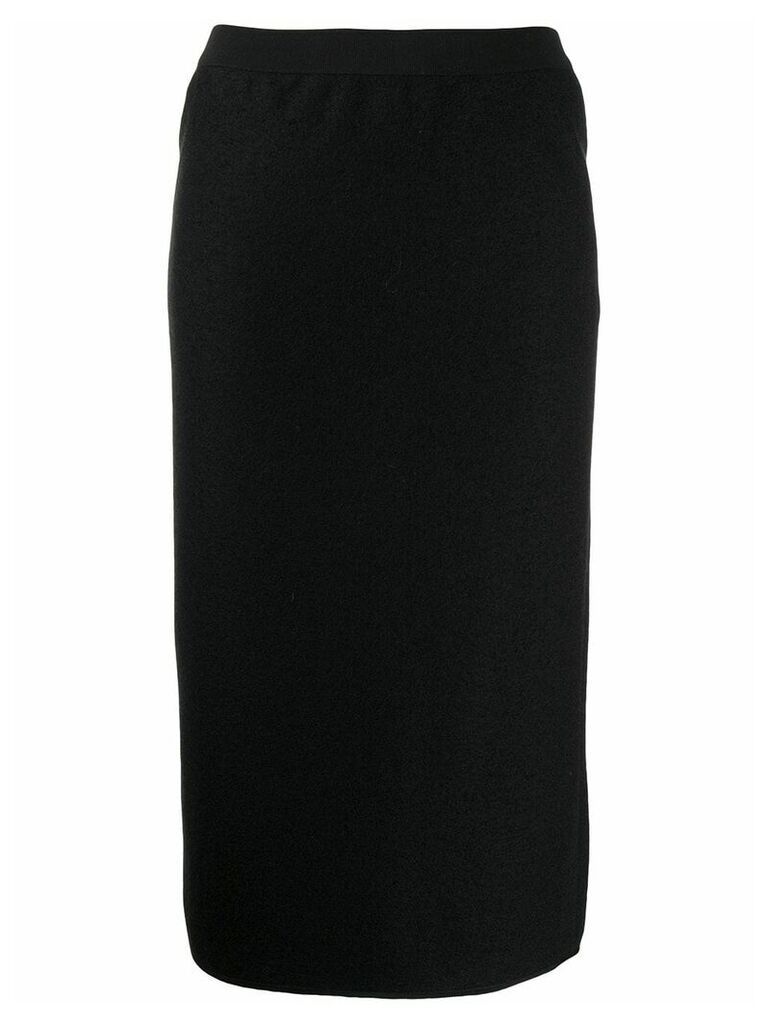 Agnona straight-fit midi skirt - Black