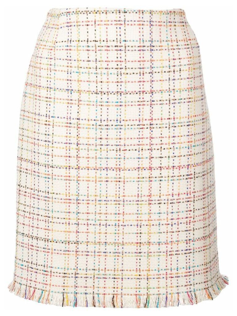 Akris Punto rainbow tweed skirt - NEUTRALS