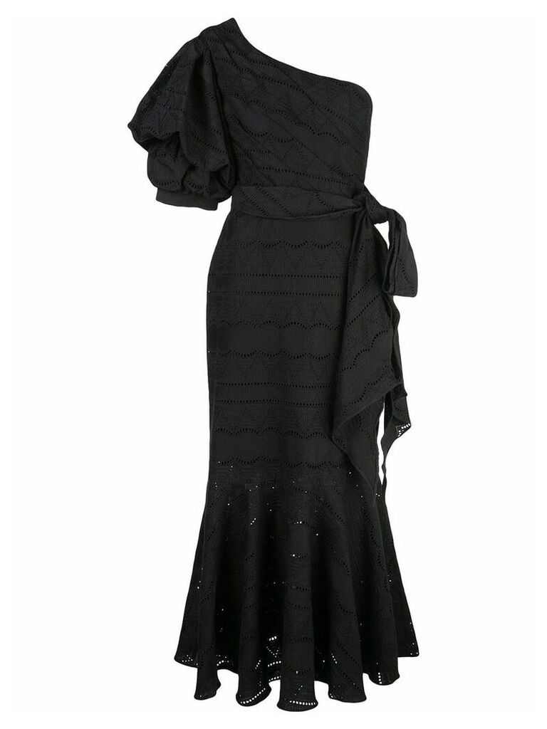 Johanna Ortiz one shoulder midi dress - Black