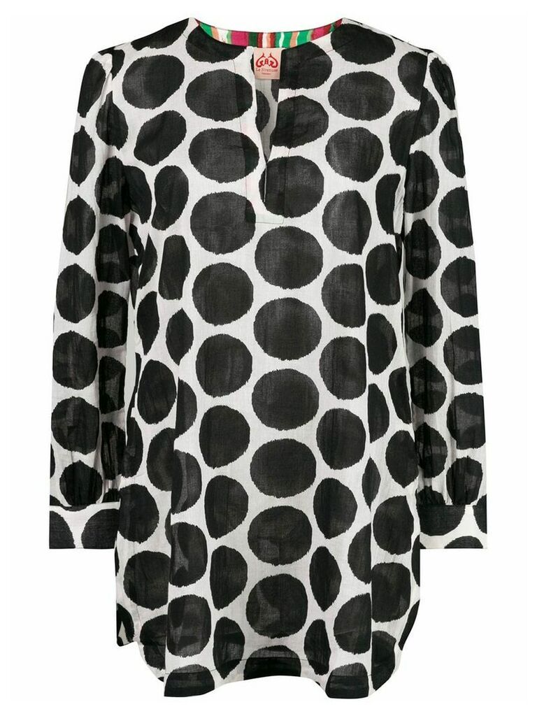 Le Sirenuse macro polka-dot blouse - Black