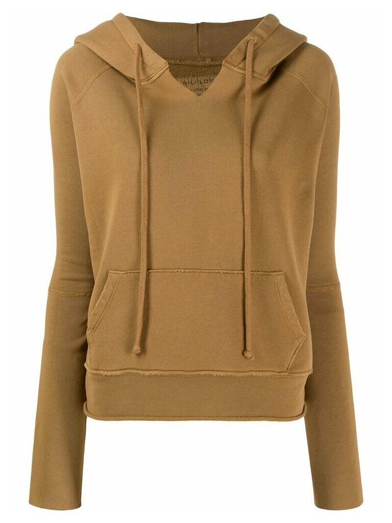 Nili Lotan drawstring hooded sweatshirt - Brown