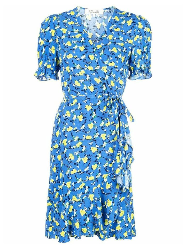 Diane von Furstenberg floral print wrap dress - Blue