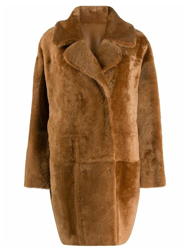 Drome reversible double-breasted coat - Brown