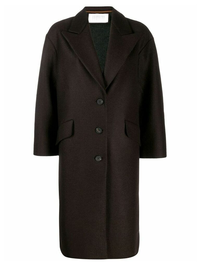 Harris Wharf London oversized single-breasted coat - Brown