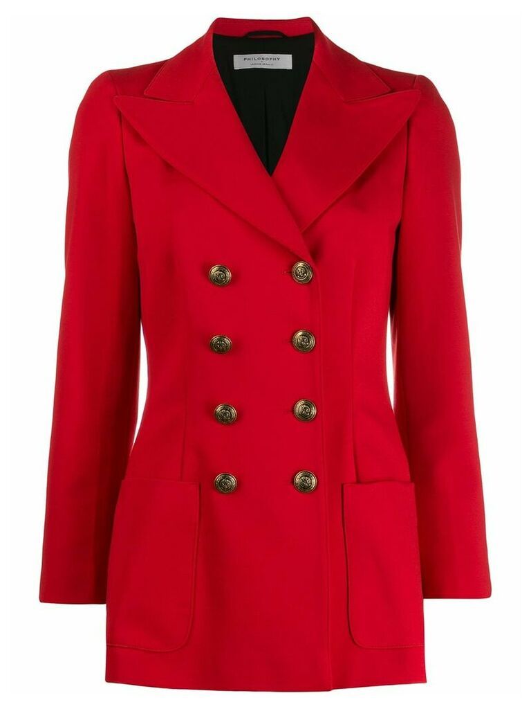 Philosophy Di Lorenzo Serafini fitted double-breasted jacket - Red