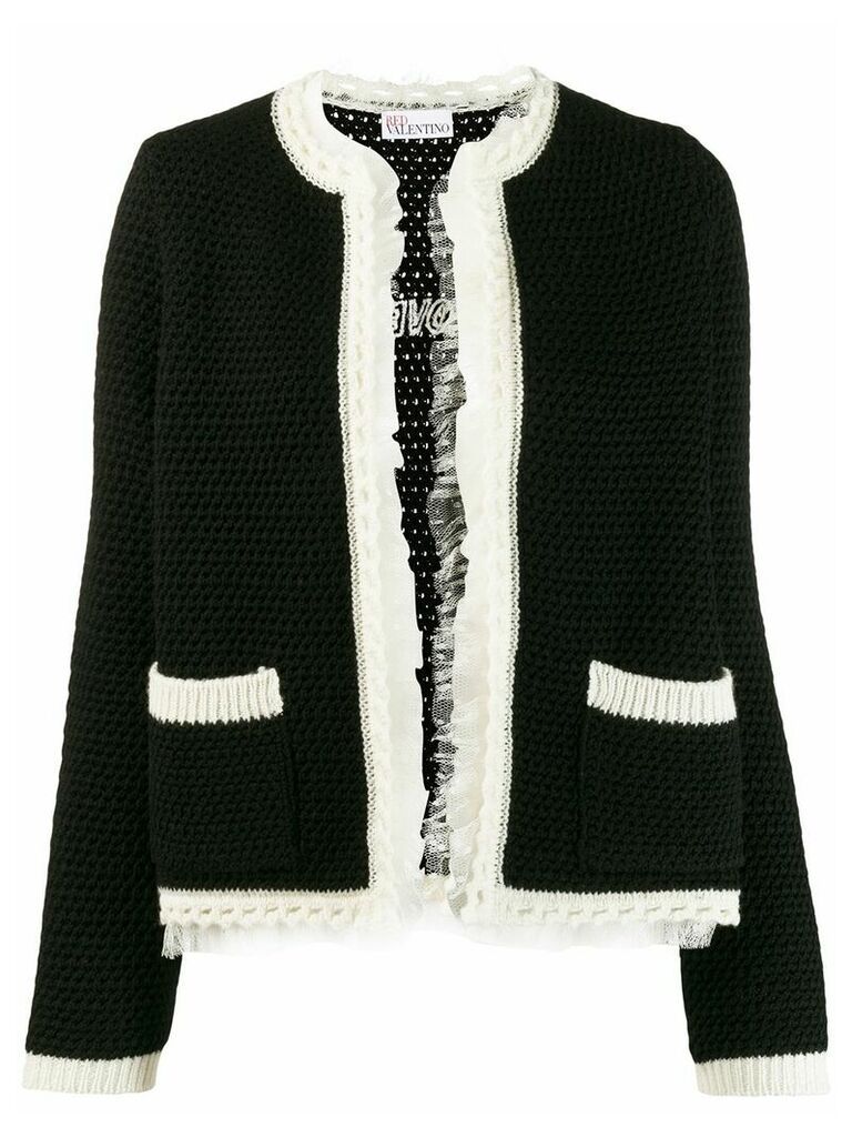 Red Valentino open front cardigan - Black