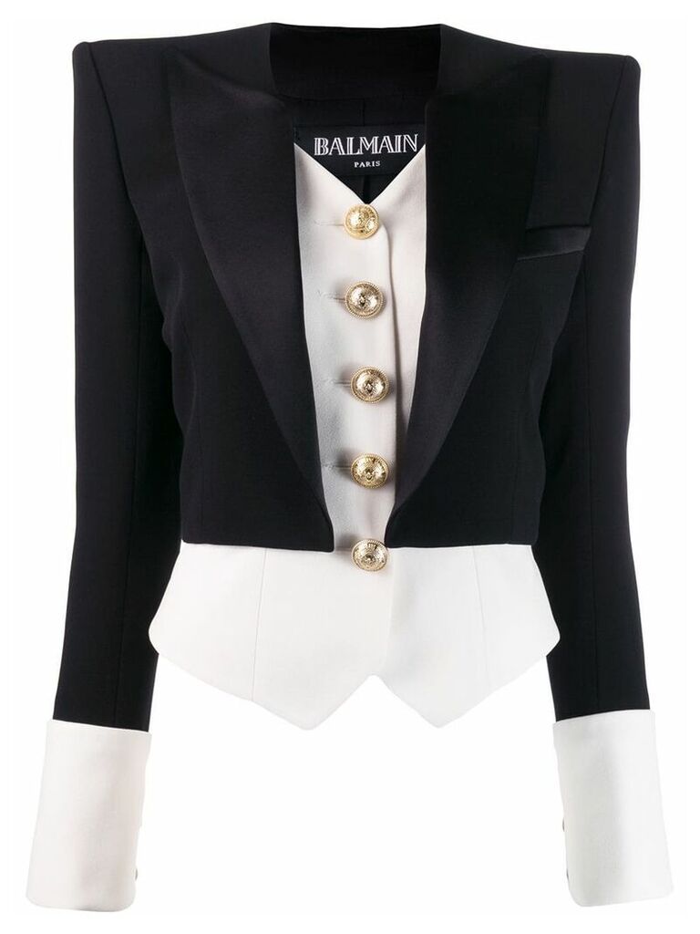 Balmain two-layer fitted blazer - Black