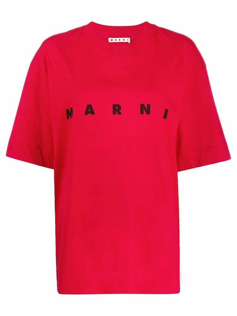 Marni oversized logo T-shirt - Red