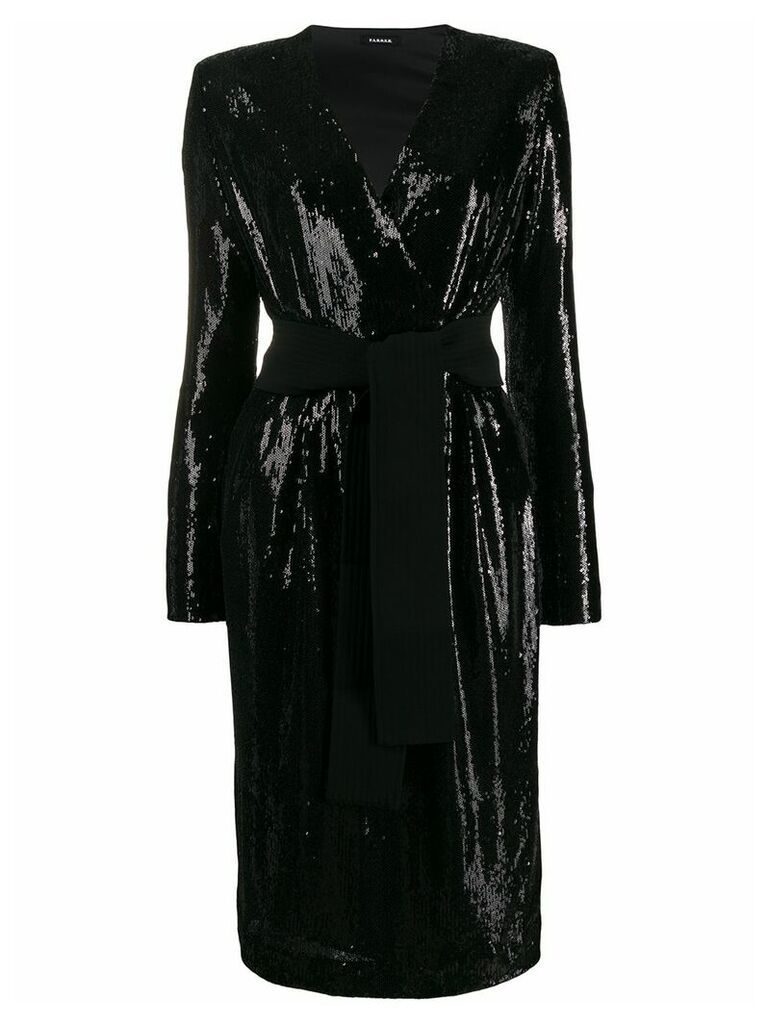 P.A.R.O.S.H. long sequinned party dress - Black