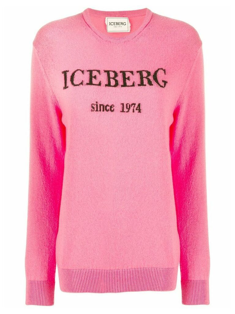 Iceberg logo knitted sweatshirt - PINK