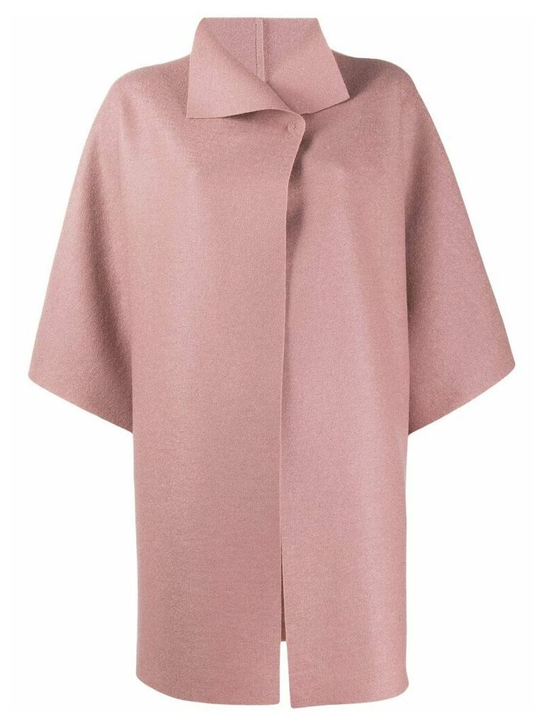 Harris Wharf London cropped sleeves oversized coat - Pink