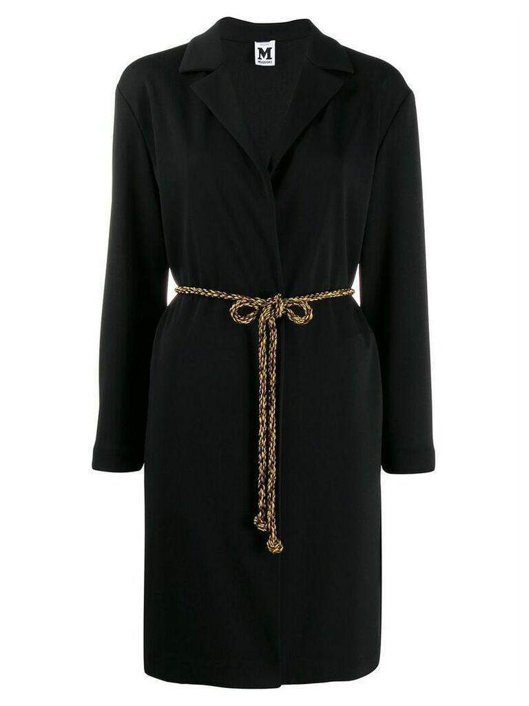 M Missoni belt detail coat - Black