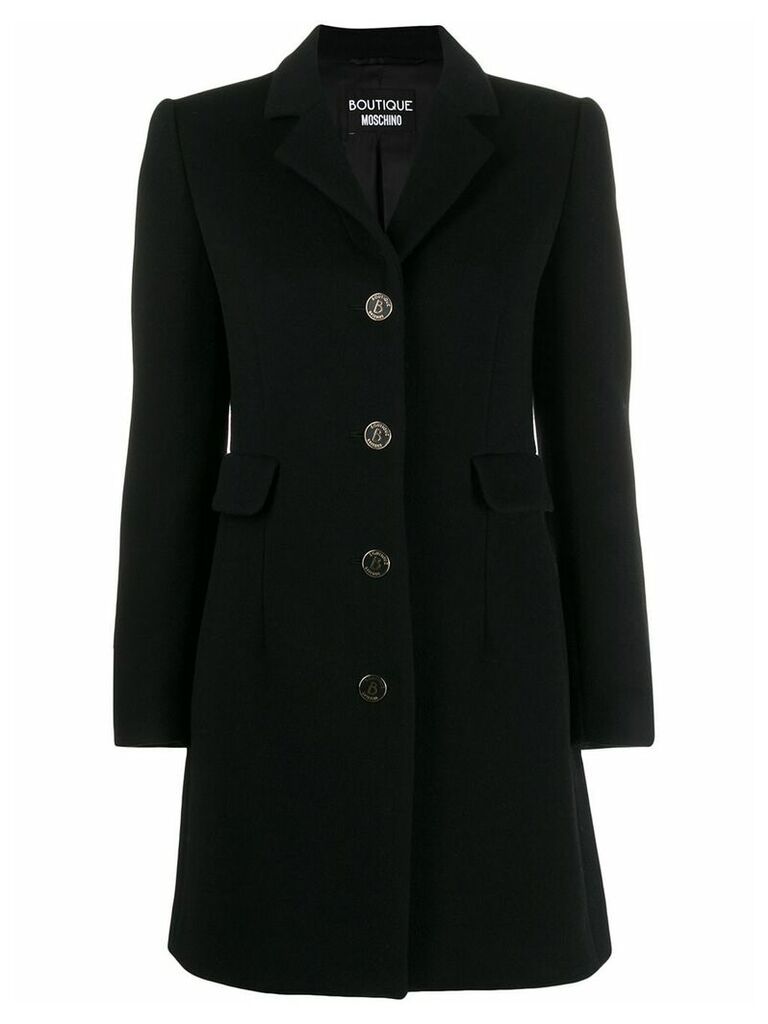 Boutique Moschino single breasted coat - Black