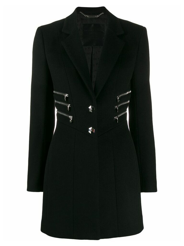 Philipp Plein zipper coat - Black