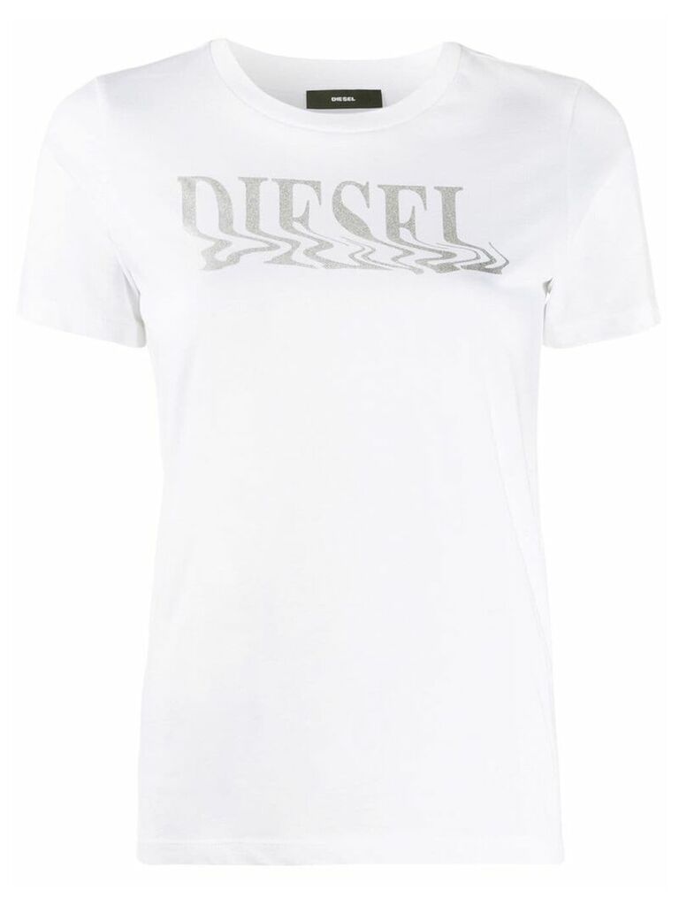 Diesel metallic foil logo T-shirt - White