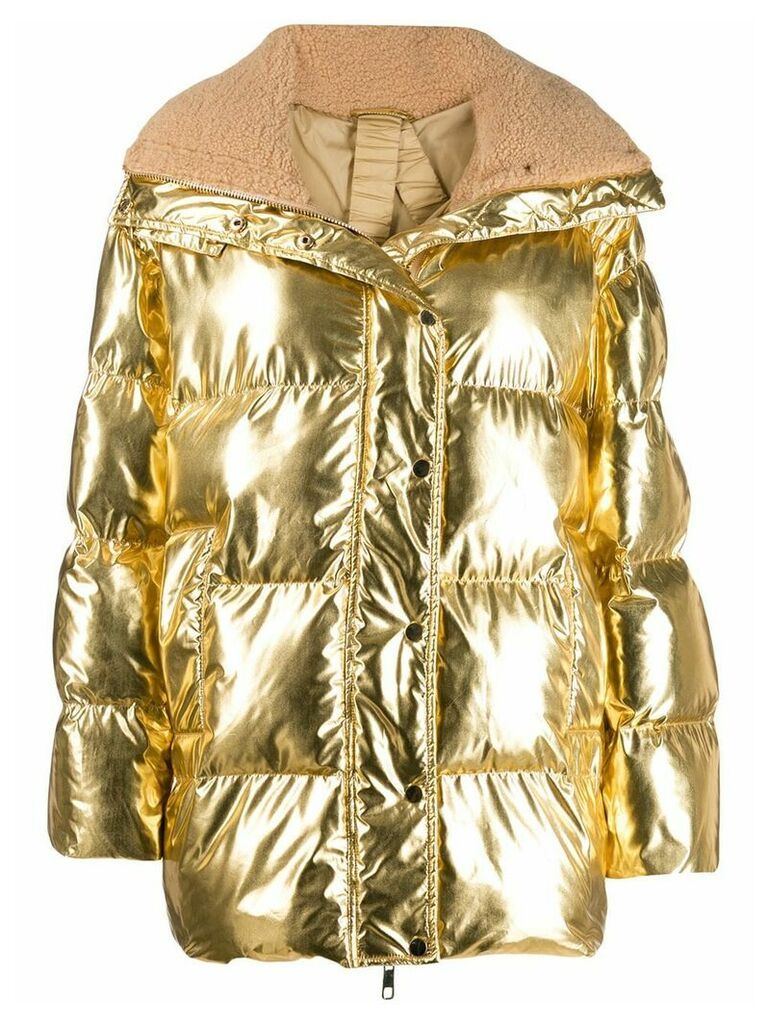 P.A.R.O.S.H. metallic puffer jacket - GOLD